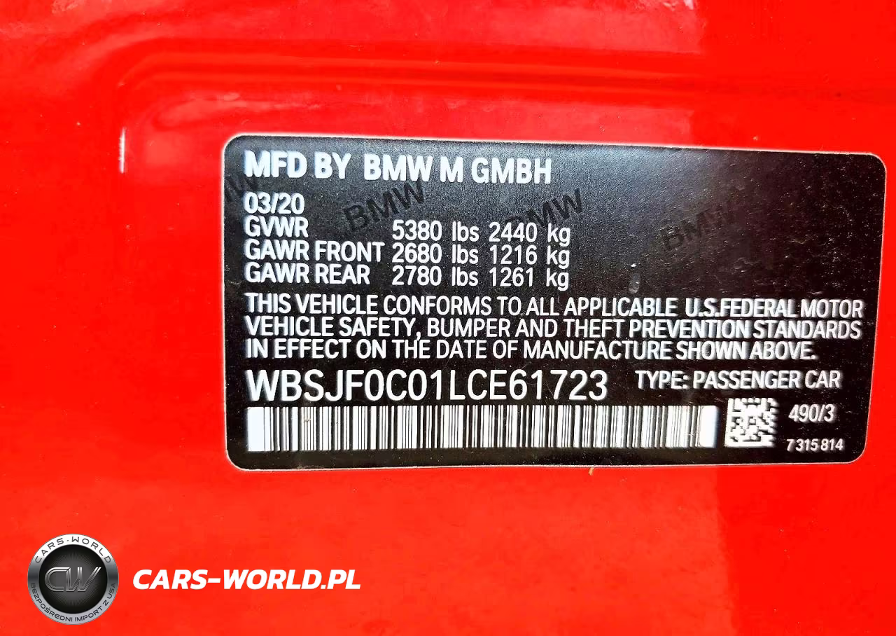 2020 BMW M5 Base VIN:WBSJF0C01LCE61723 - 12