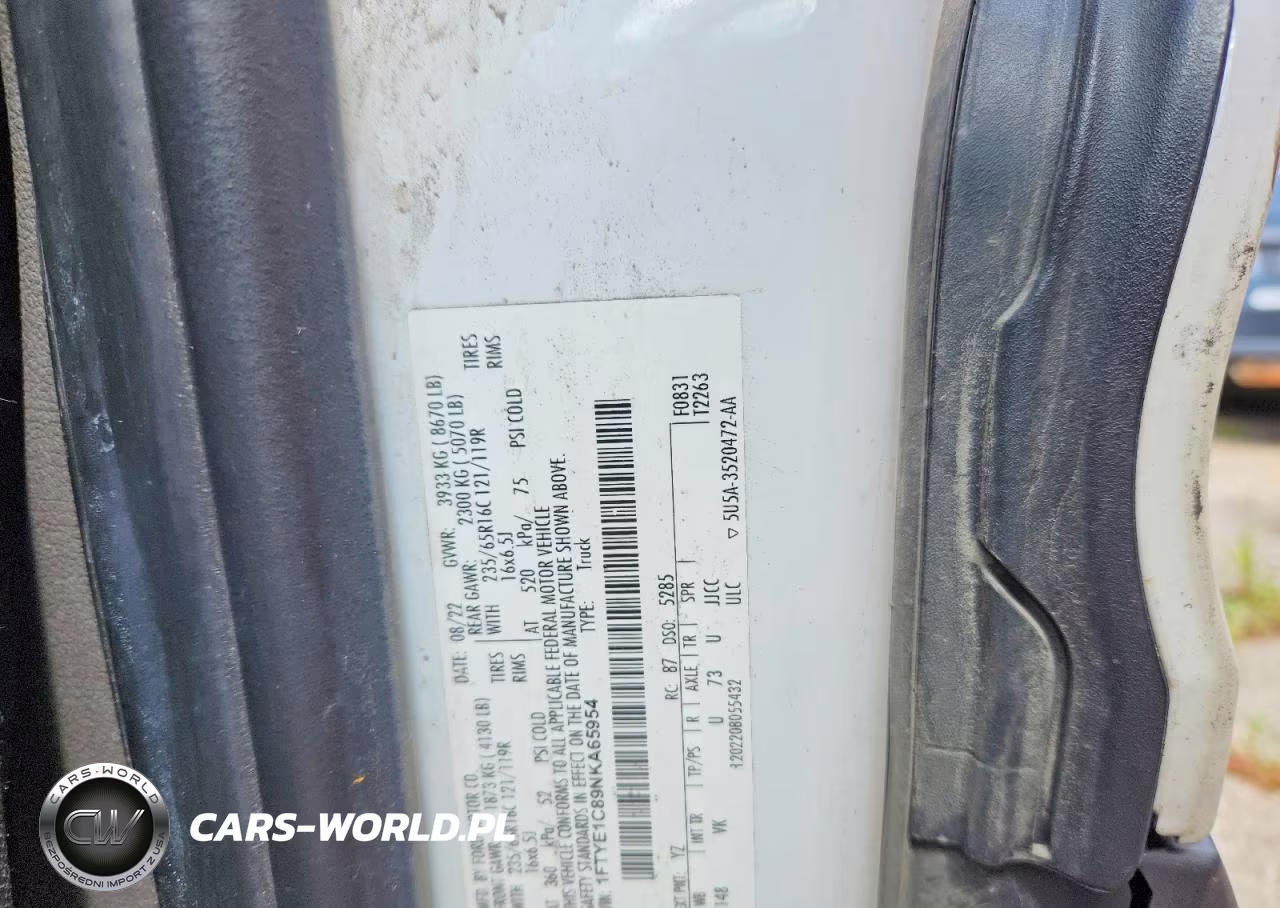2022 Ford Transit 150 Delivery Van VIN:1FTYE1C89NKA65954 - 13