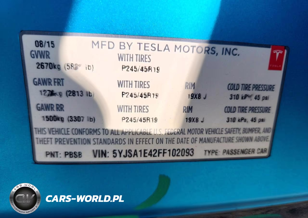 2015 Tesla Model S VIN:5YJSA1E42FF102093 - 12