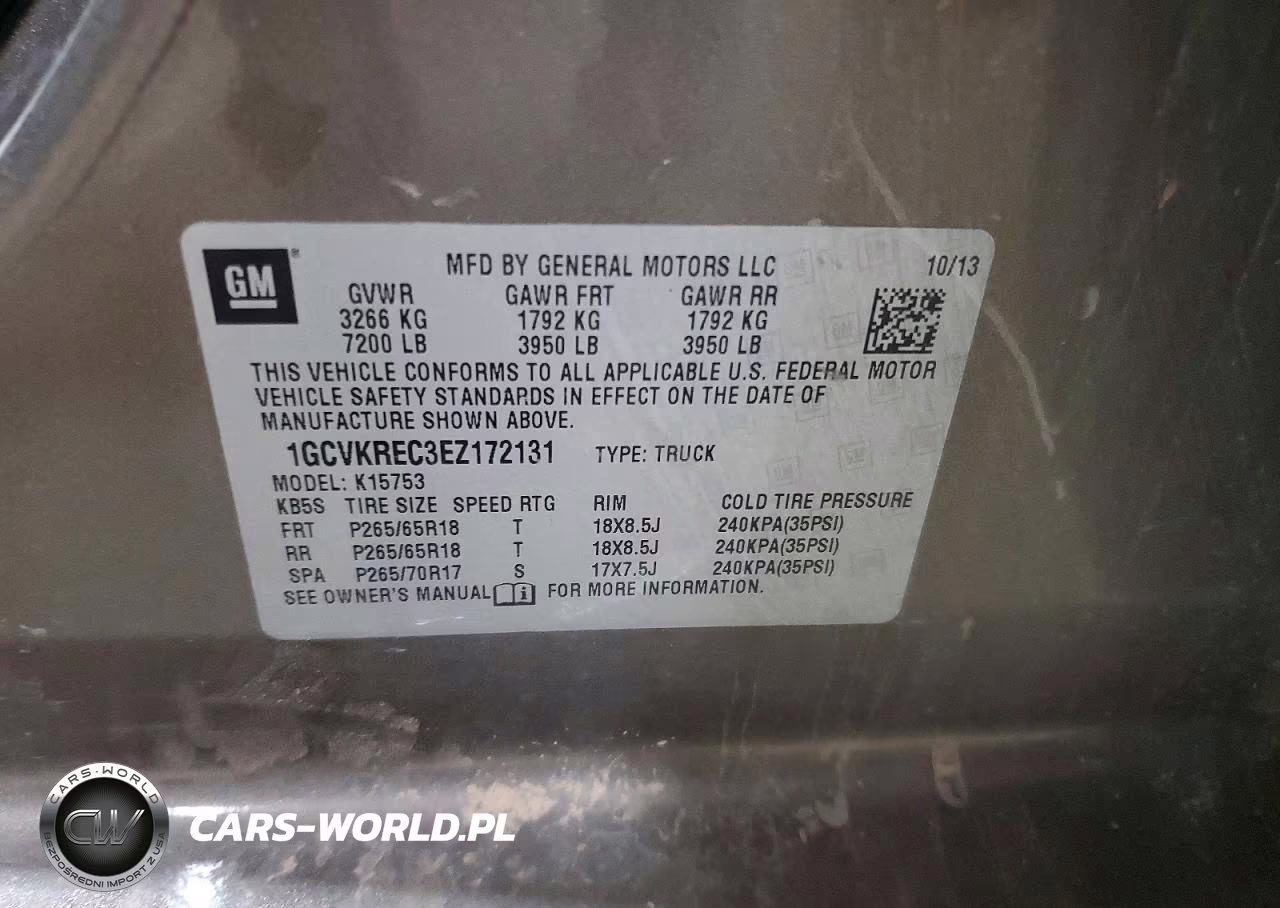 2014 Chevrolet Silverado K1500 Lt VIN:1GCVKREC3EZ172131 - 12