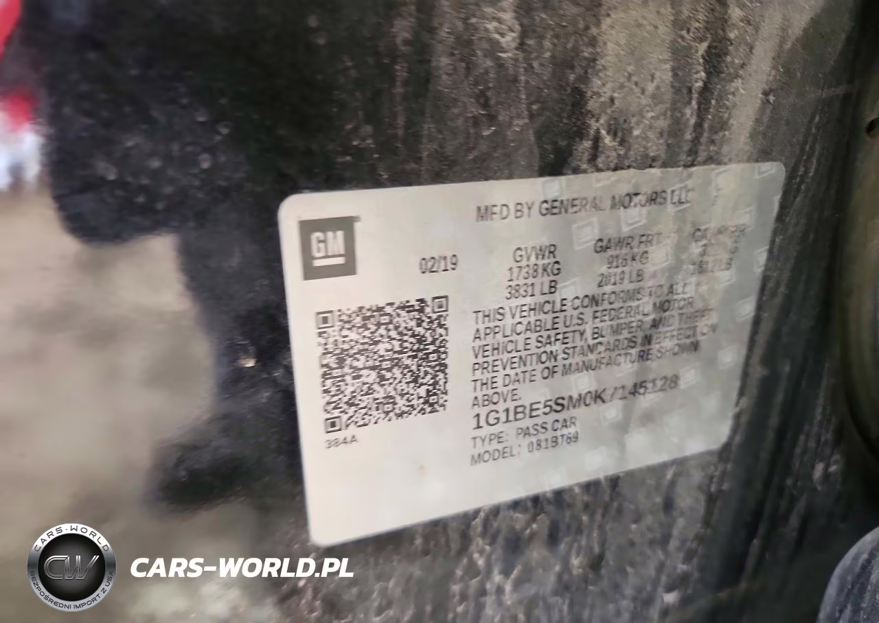 2019 Chevrolet Cruze Lt VIN:1G1BE5SM0K7145128 - 12