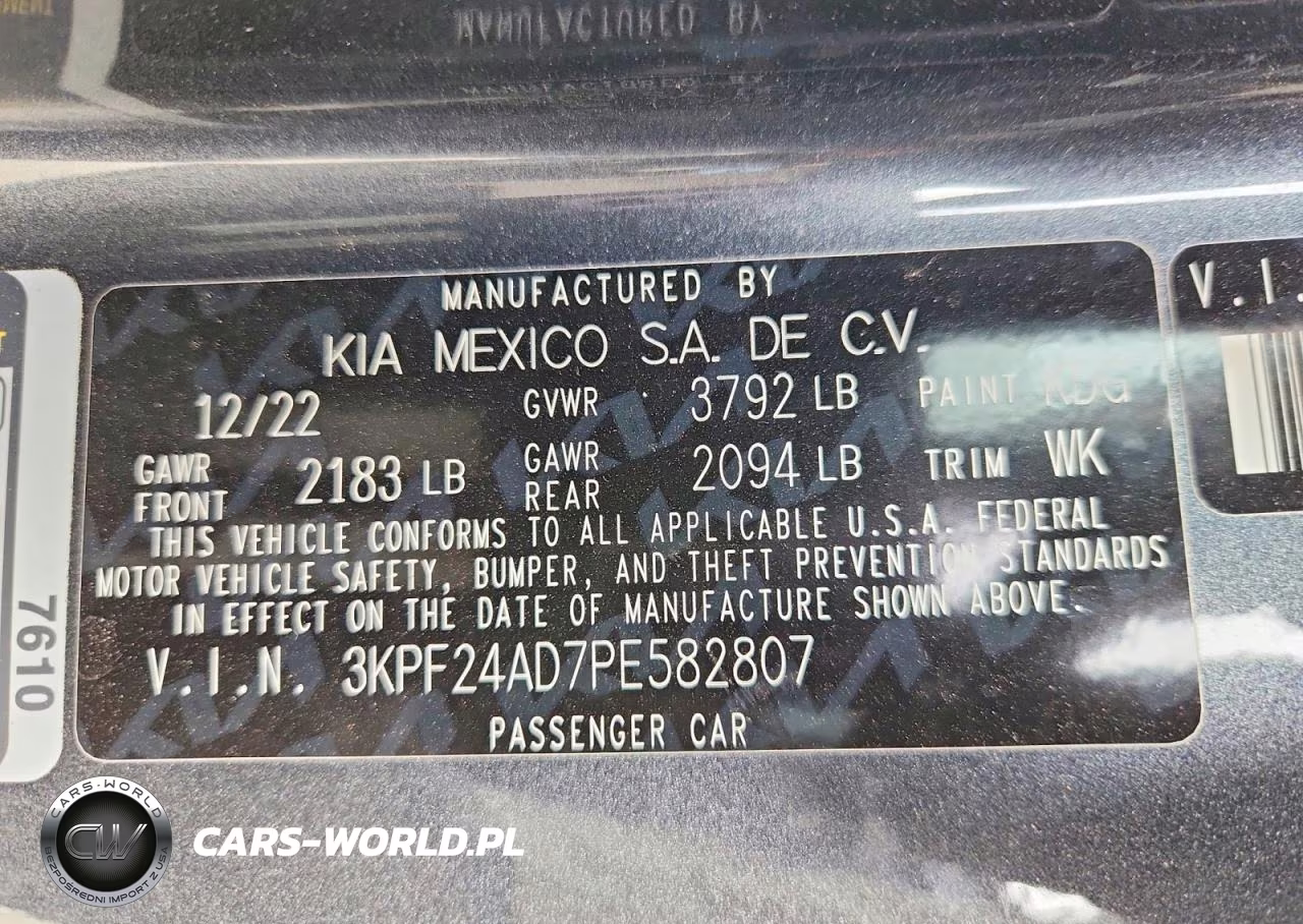 2023 Kia Forte Lxs VIN:3KPF24AD7PE582807 - 12
