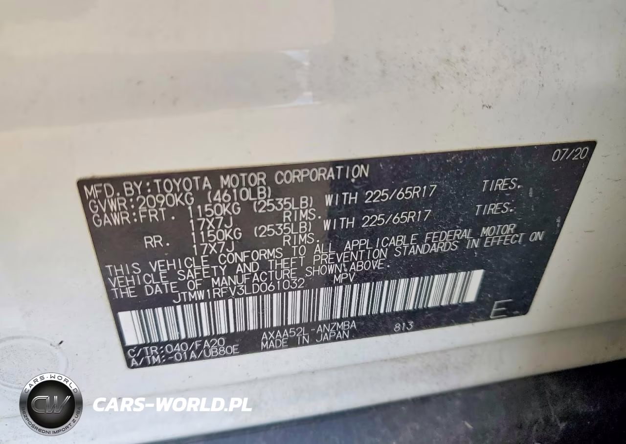 2020 Toyota Rav4 Xle VIN:JTMW1RFV3LD061032 - 14