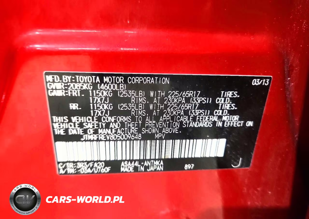 2013 Toyota Rav4 Xle VIN:JTMRFREV8D5009648 - 13