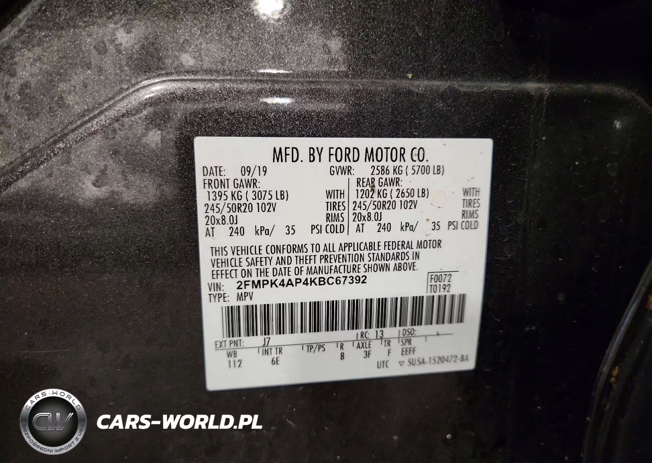 2019 Ford Edge St VIN:2FMPK4AP4KBC67392 - 14
