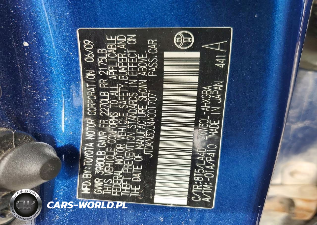 2010 Toyota Prius Iv VIN:JTDKN3DU4A0017071 - 13