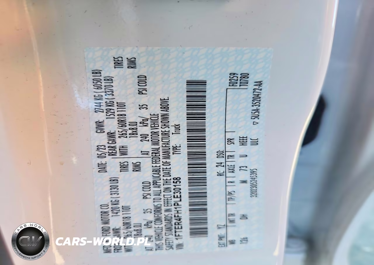 2023 Ford Ranger Xl VIN:1FTER4FH1PLE30158 - 12