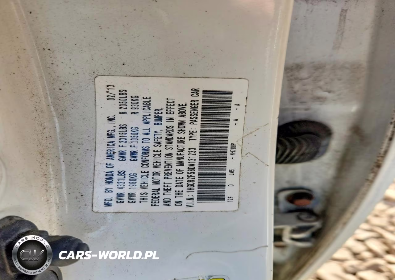 2013 Honda Accord Sport VIN:1HGCR2F58DA121233 - 12