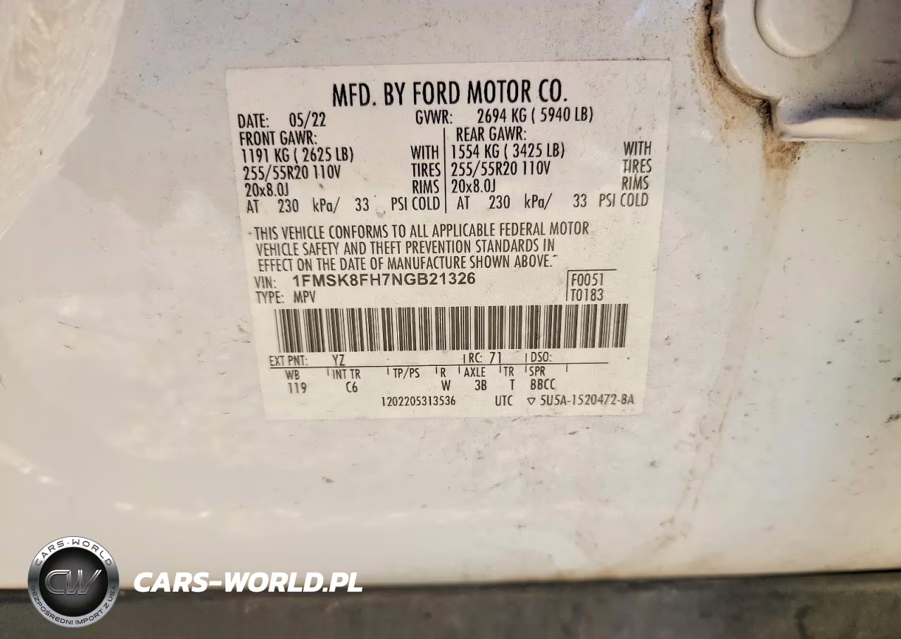 2022 Ford Explorer Limited VIN:1FMSK8FH7NGB21326 - 13