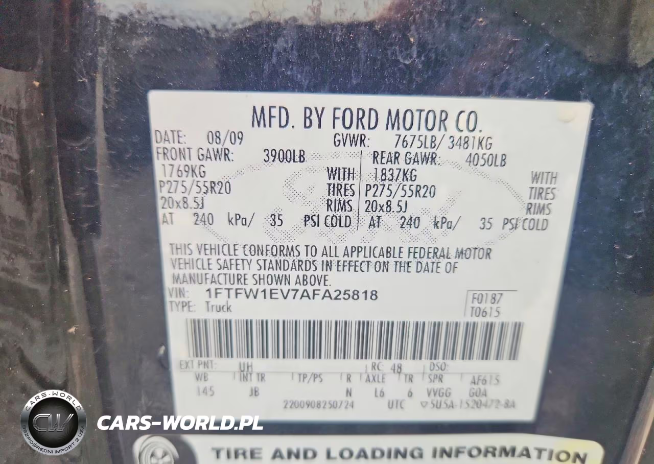 2010 Ford F150 Supercrew VIN:1FTFW1EV7AFA25818 - 12