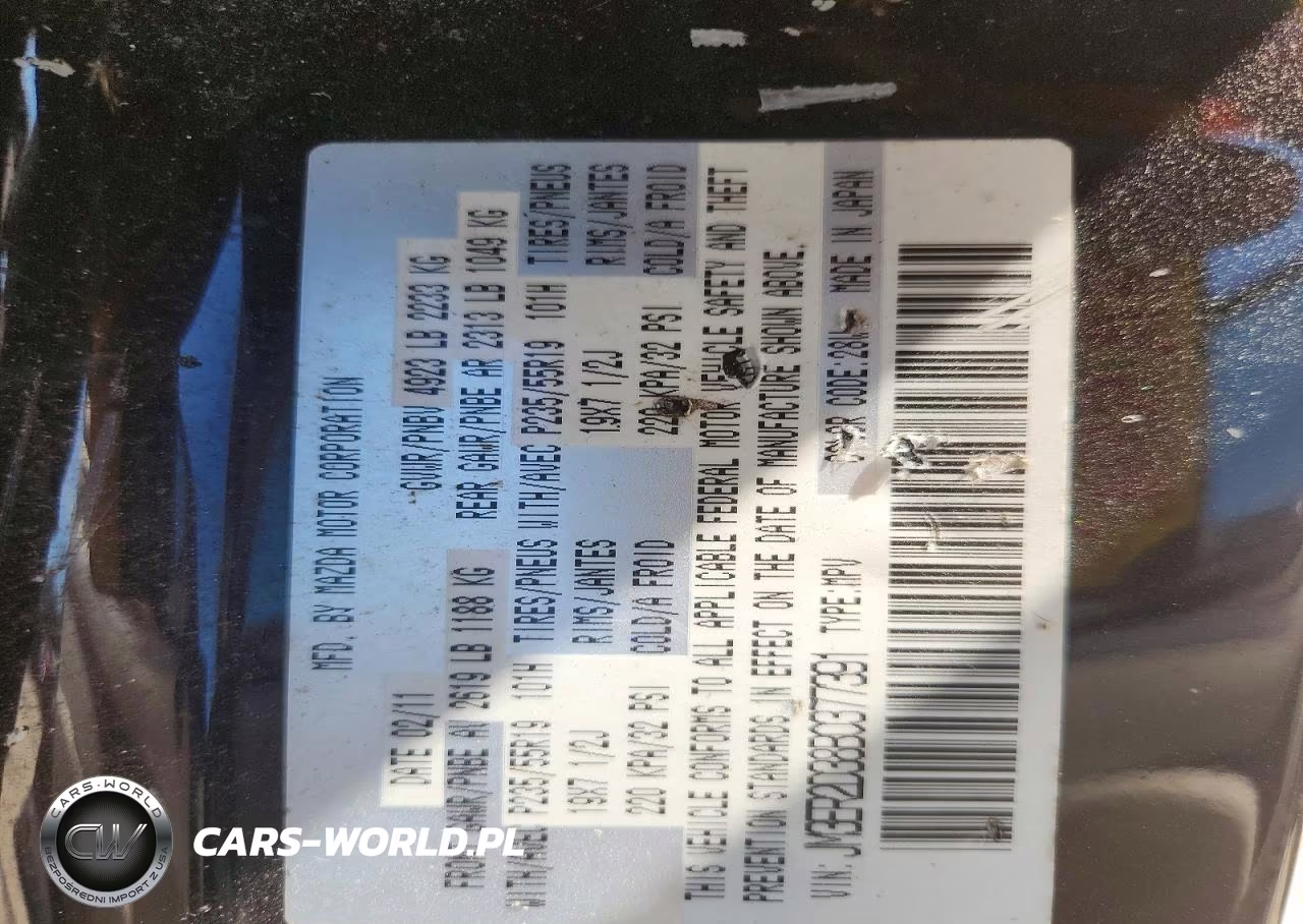 2011 Mazda Cx-7 VIN:JM3ER2D38B0377391 - 13