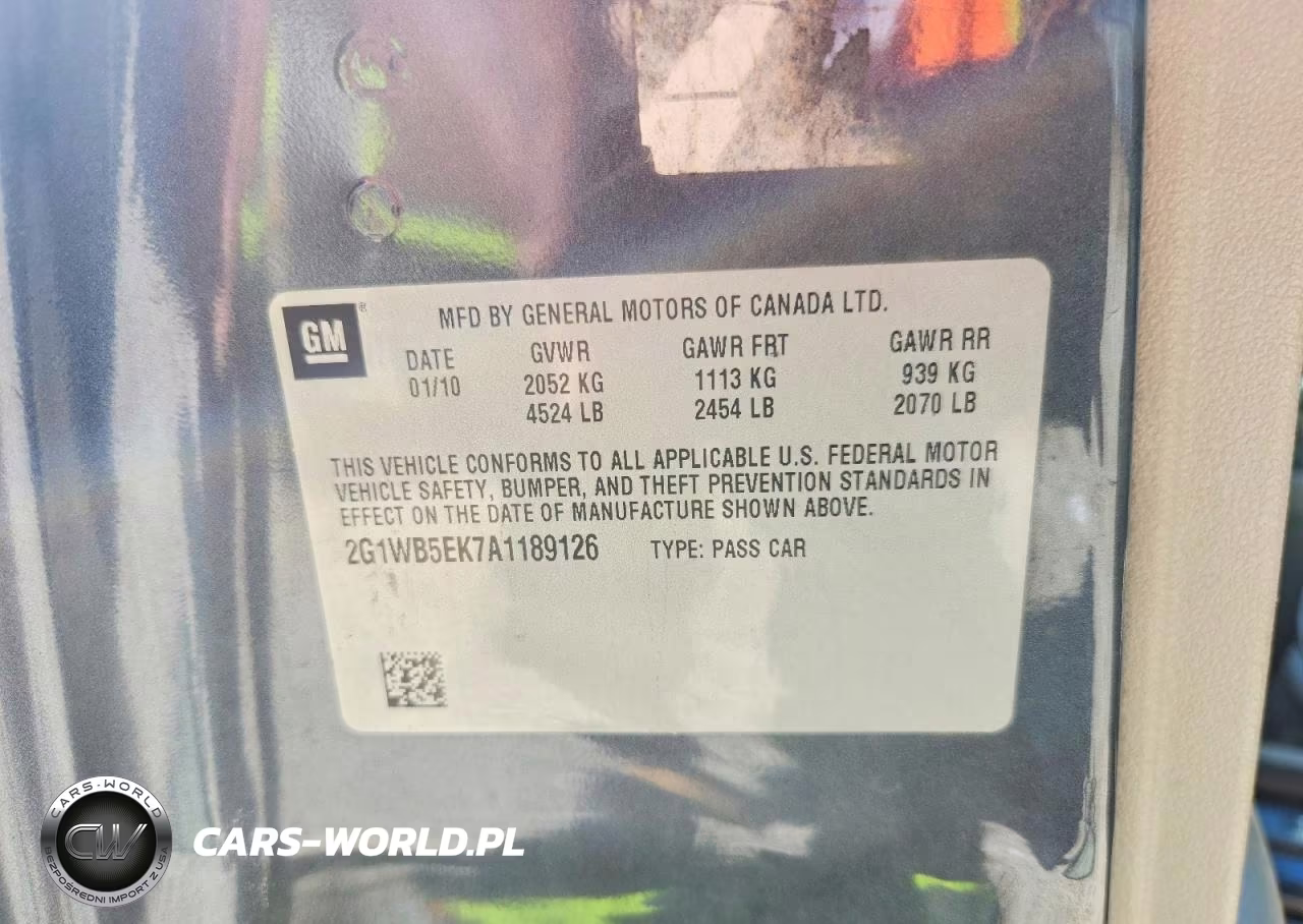 2010 Chevrolet Impala Lt VIN:2G1WB5EK7A1189126 - 12