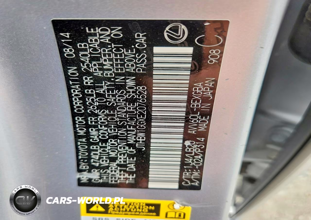 2014 Lexus Es 300H VIN:JTHBW1GGXE2076528 - 13