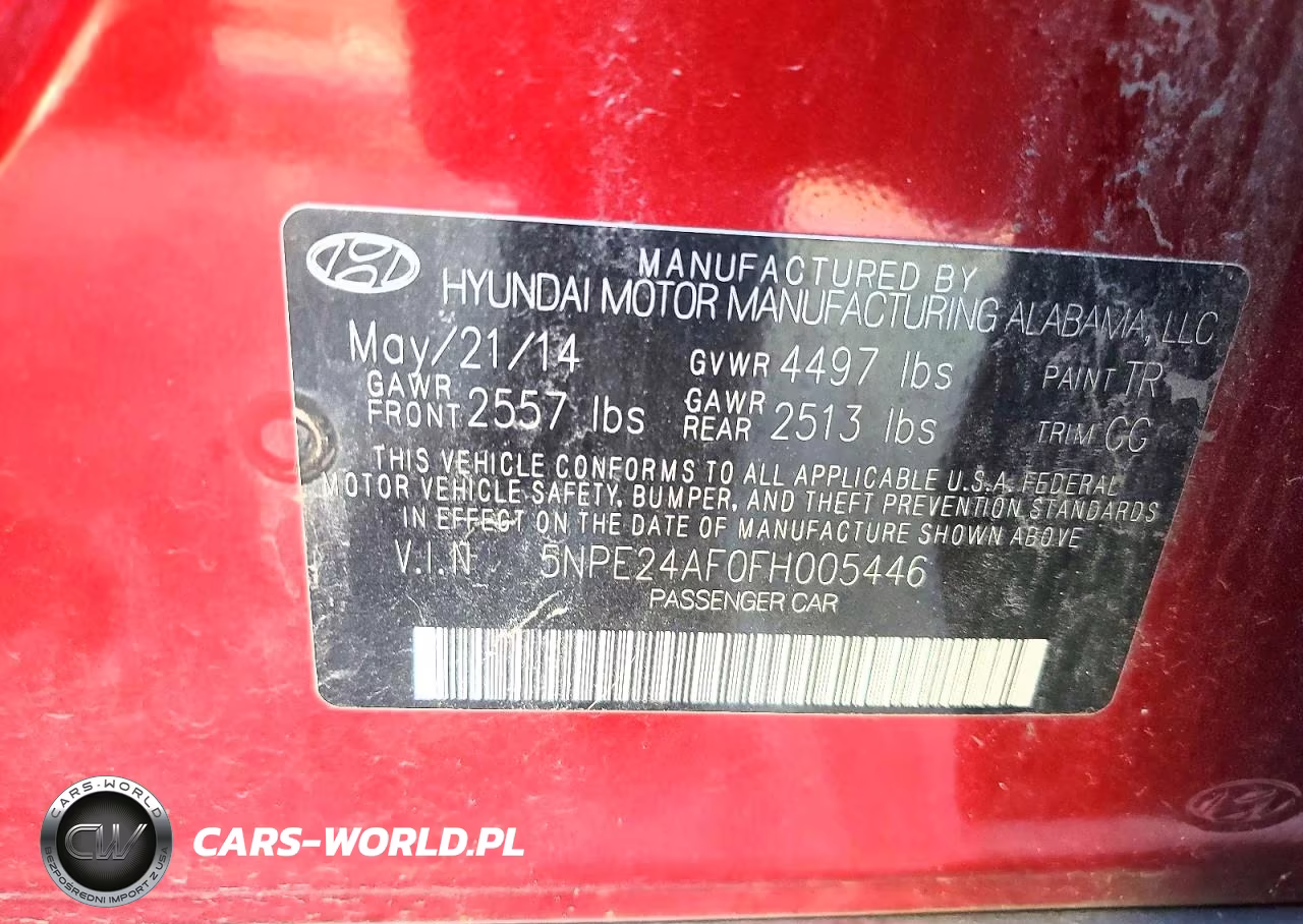 2015 Hyundai Sonata Se VIN:5NPE24AF0FH005446 - 12