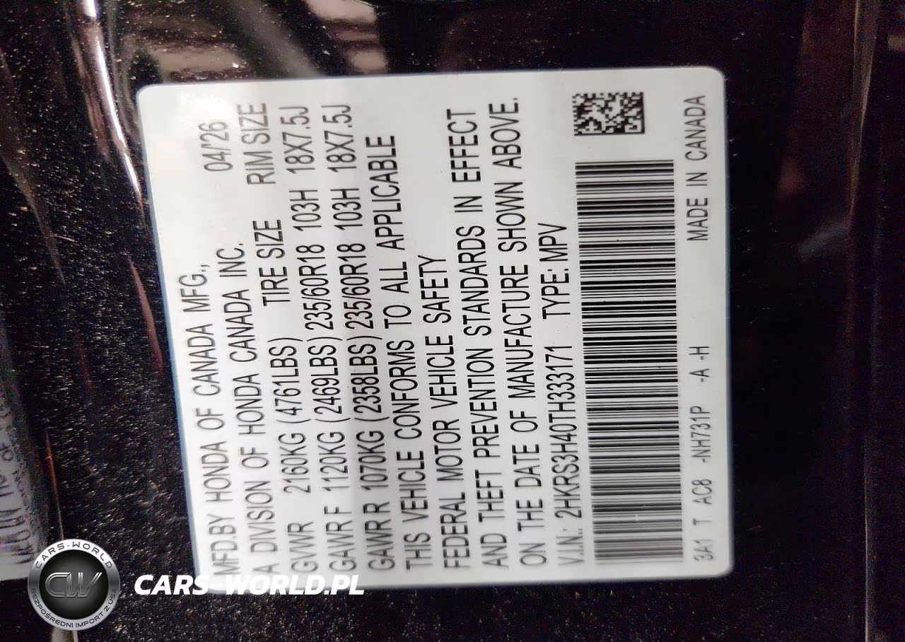 2026 Honda Cr-V Ex VIN:2HKRS3H40TH333171 - 12