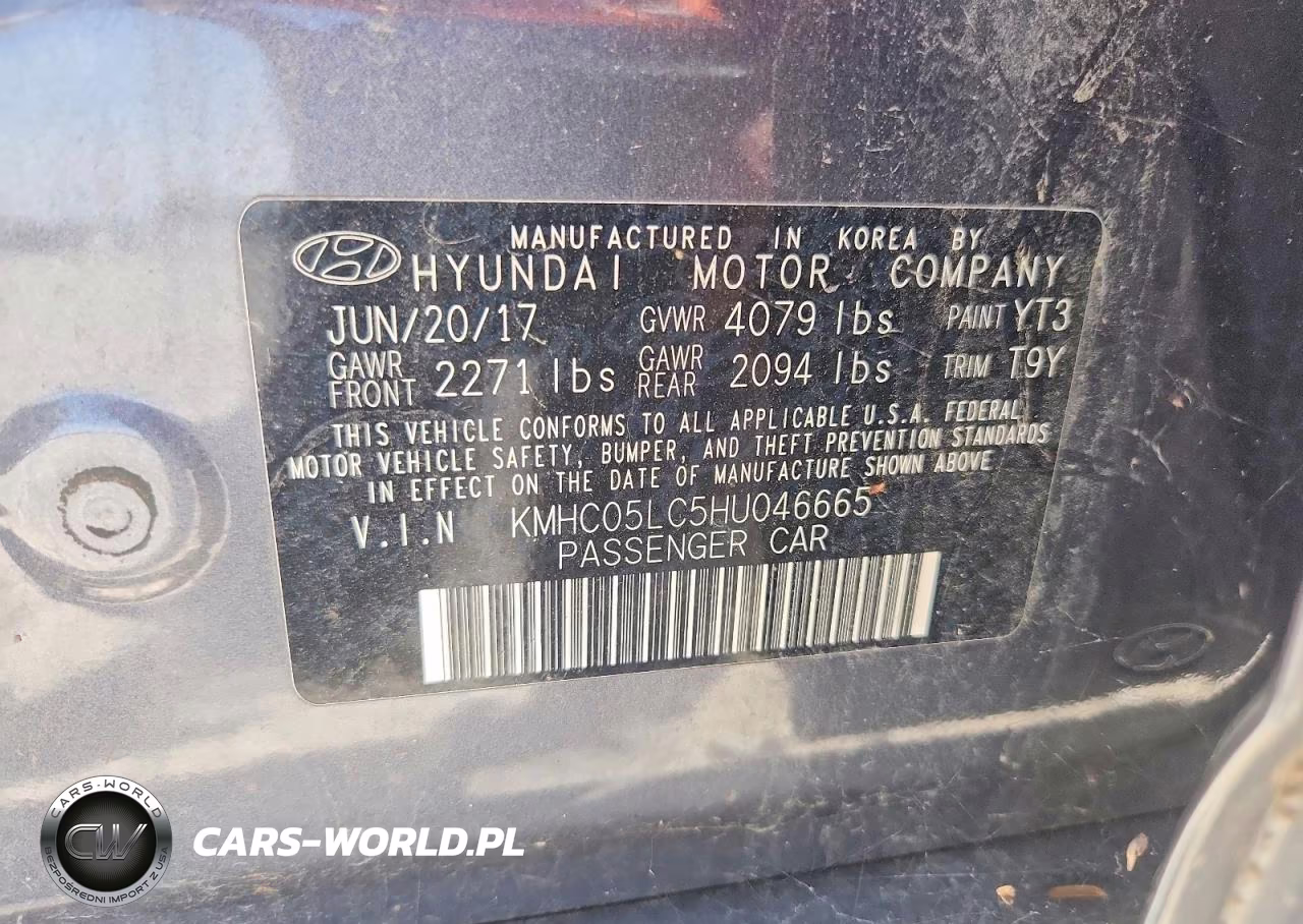 2017 Hyundai Ioniq Limited VIN:KMHC05LC5HU046665 - 12