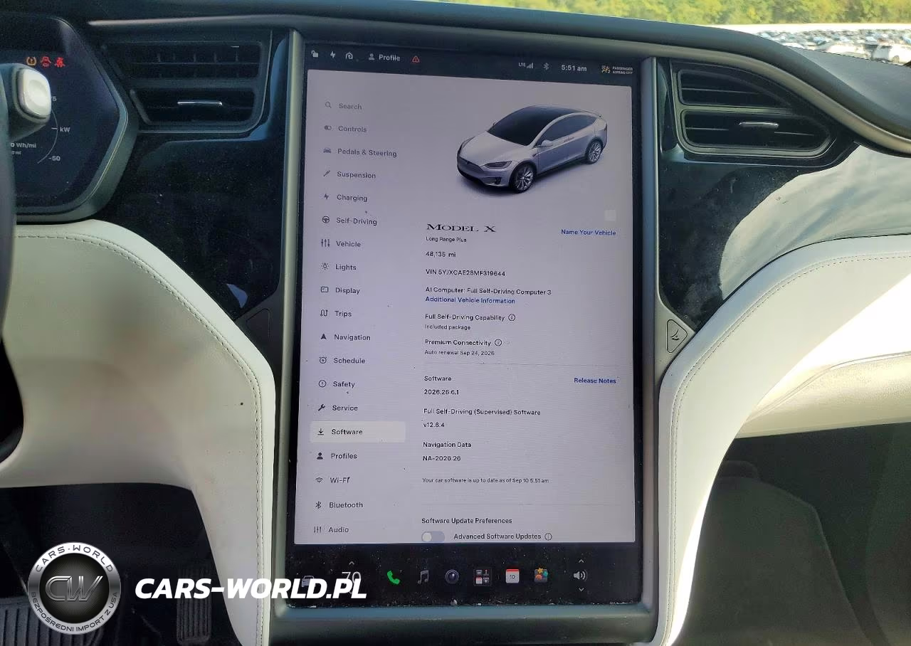 2021 Tesla Model X VIN:5YJXCAE28MF319644 - 9