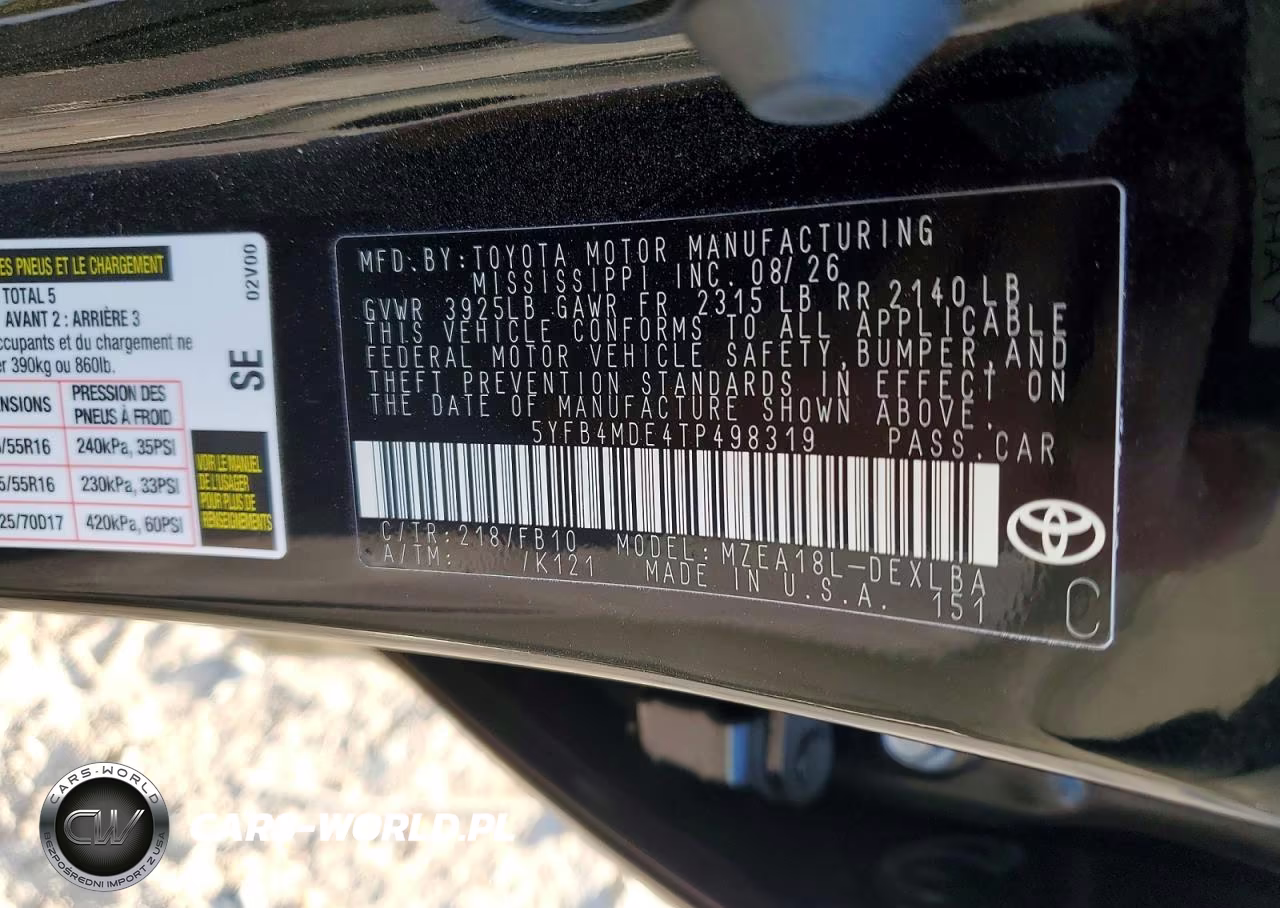 2026 Toyota Corolla Le VIN:5YFB4MDE4TP498319 - 12