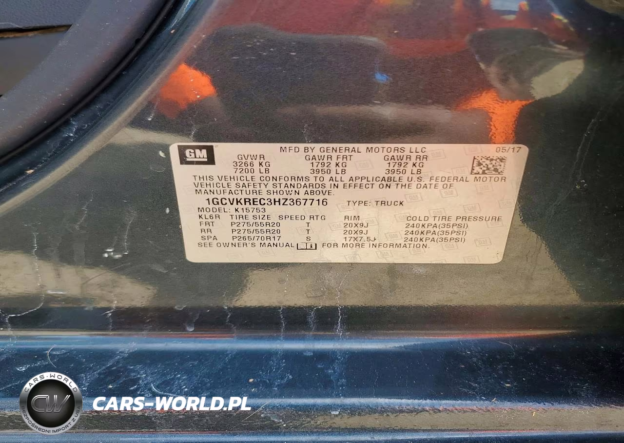 2017 Chevrolet Silverado K1500 Lt VIN:1GCVKREC3HZ367716 - 12