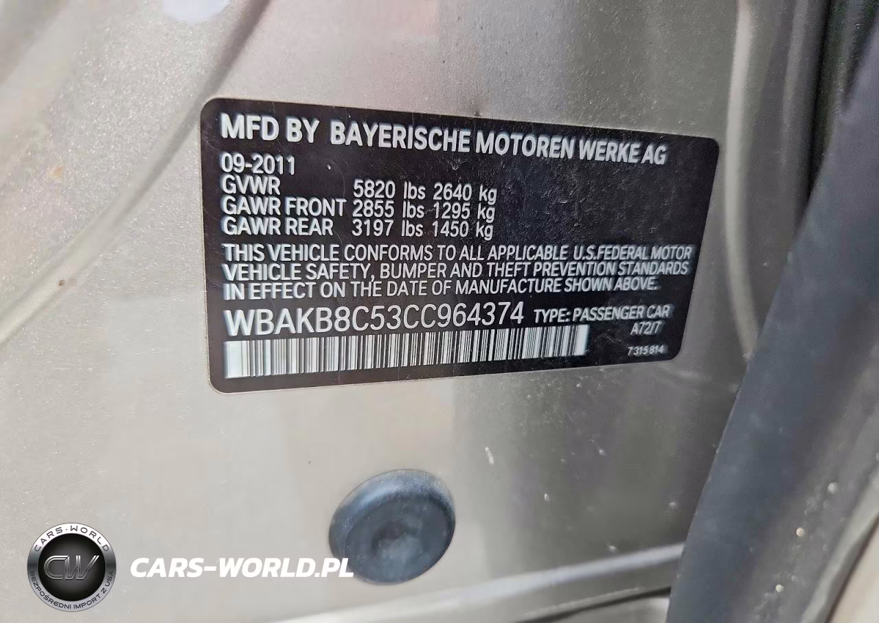 2012 BMW 750 Li VIN:WBAKB8C53CC964374 - 12