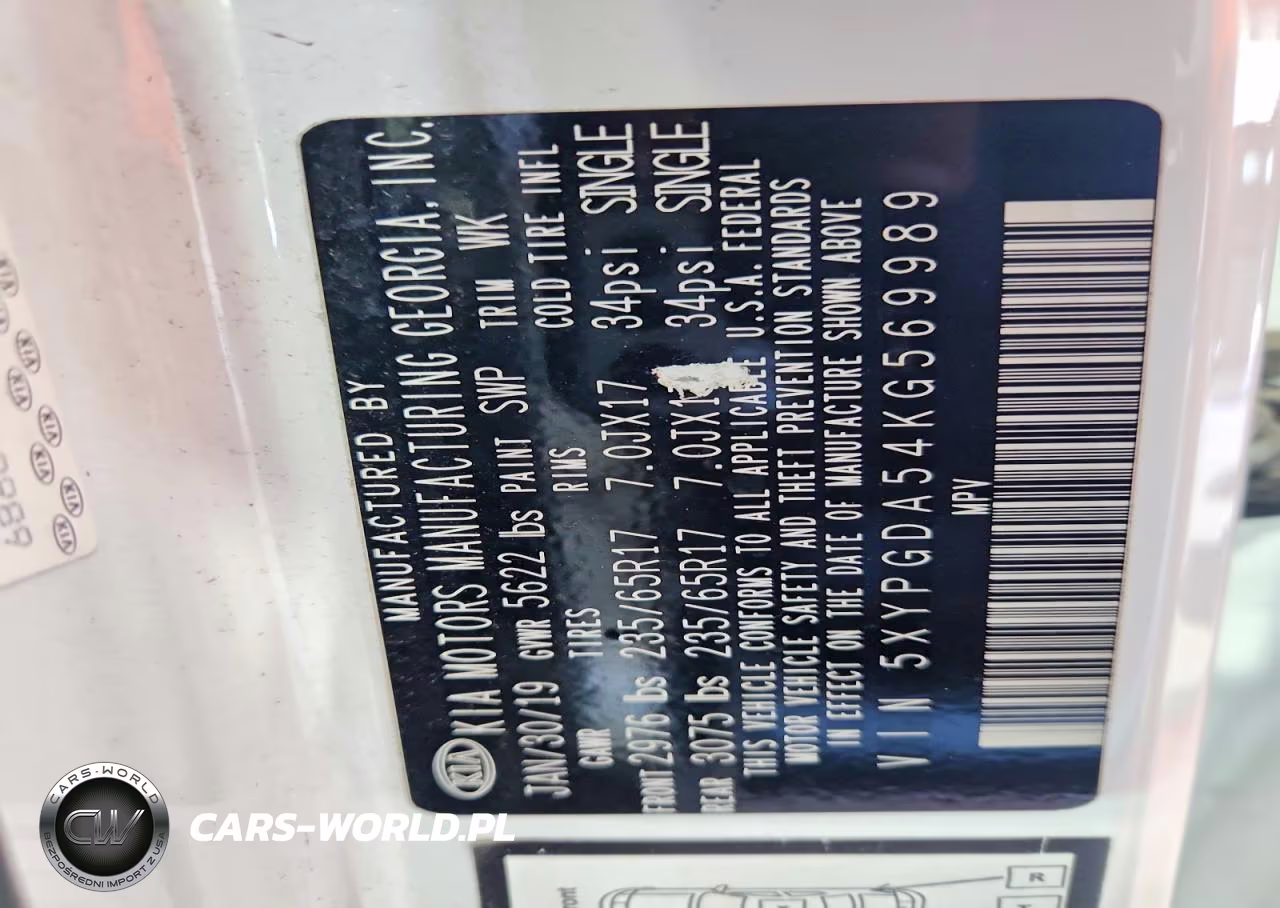 2019 Kia Sorento Lx V6 VIN:5XYPGDA54KG569989 - 13