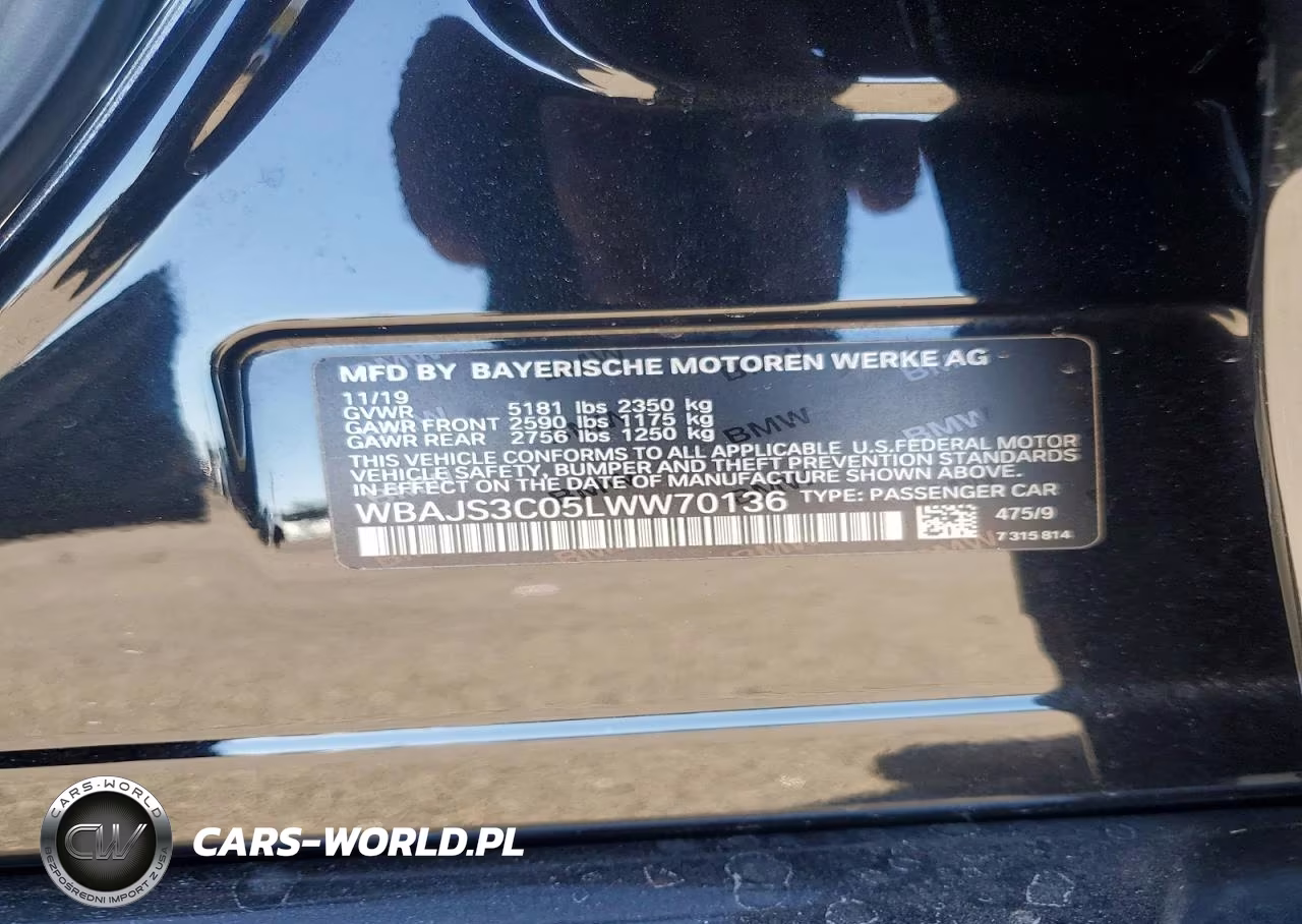 2020 BMW 540 Xi VIN:WBAJS3C05LWW70136 - 12