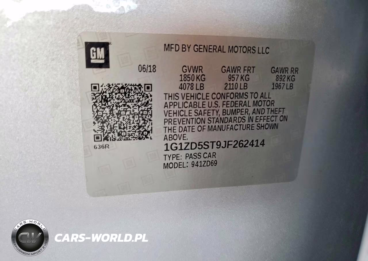 2018 Chevrolet Malibu Lt VIN:1G1ZD5ST9JF262414 - 12