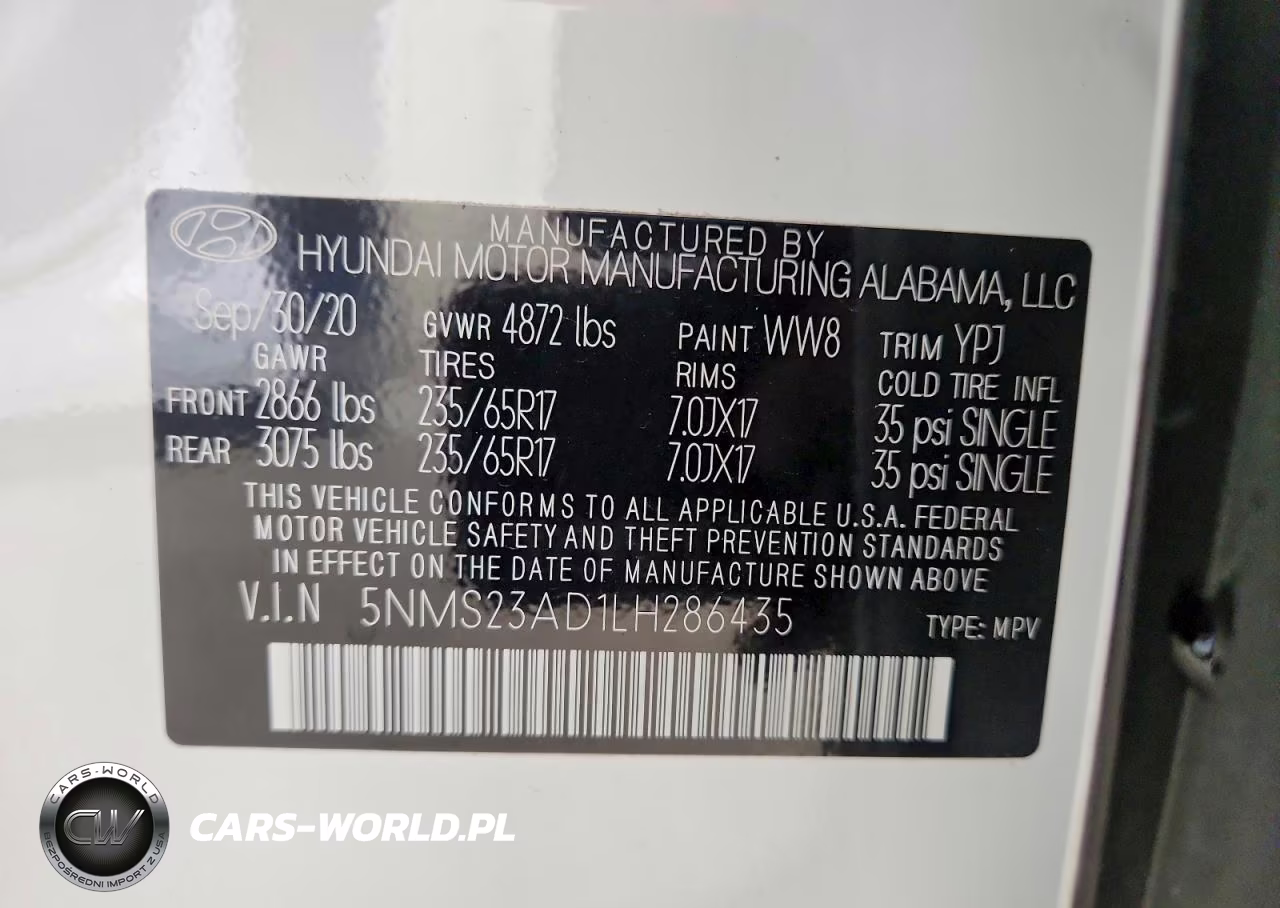 2020 Hyundai Santa Fe Se VIN:5NMS23AD1LH286435 - 13