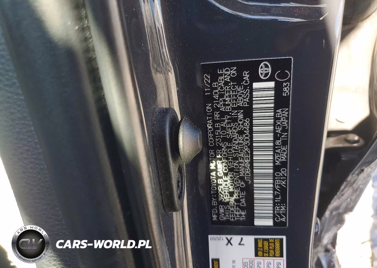 2023 Toyota Corolla Le VIN:JTDB4MEE2P3004486 - 12