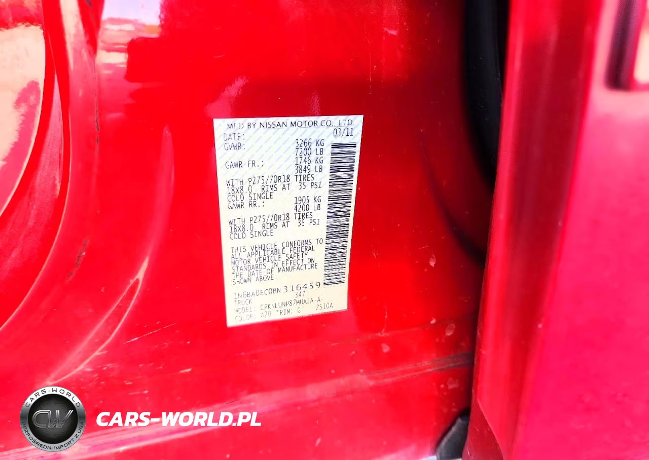 2011 Nissan Titan Sv VIN:1N6BA0EC0BN316459 - 12