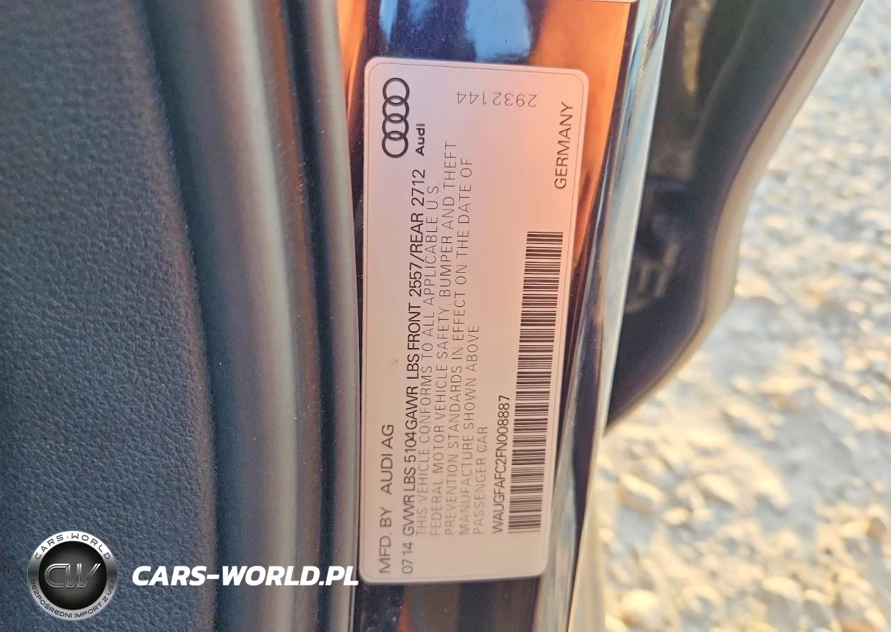 2015 Audi A6 Premium Plus VIN:WAUGFAFC2FN008887 - 13