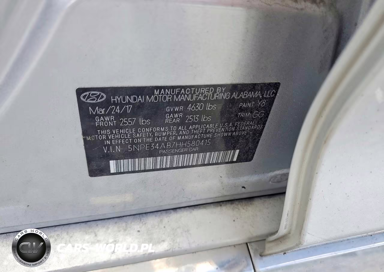 2017 Hyundai Sonata Sport 2.0T VIN:5NPE34AB7HH580415 - 12