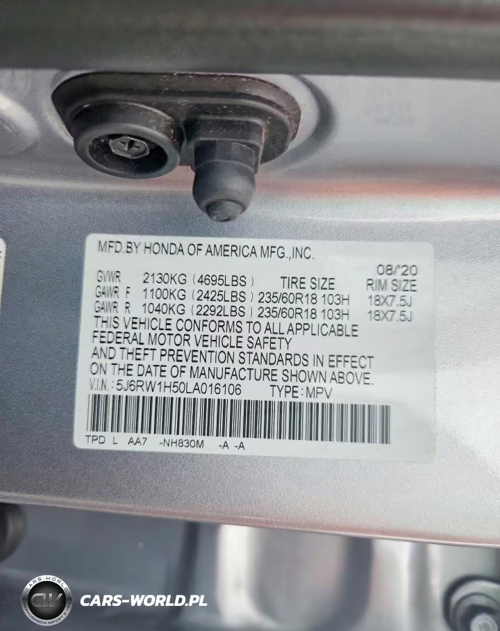 2020 Honda Cr-V Ex VIN:5J6RW1H50LA016106 - 13