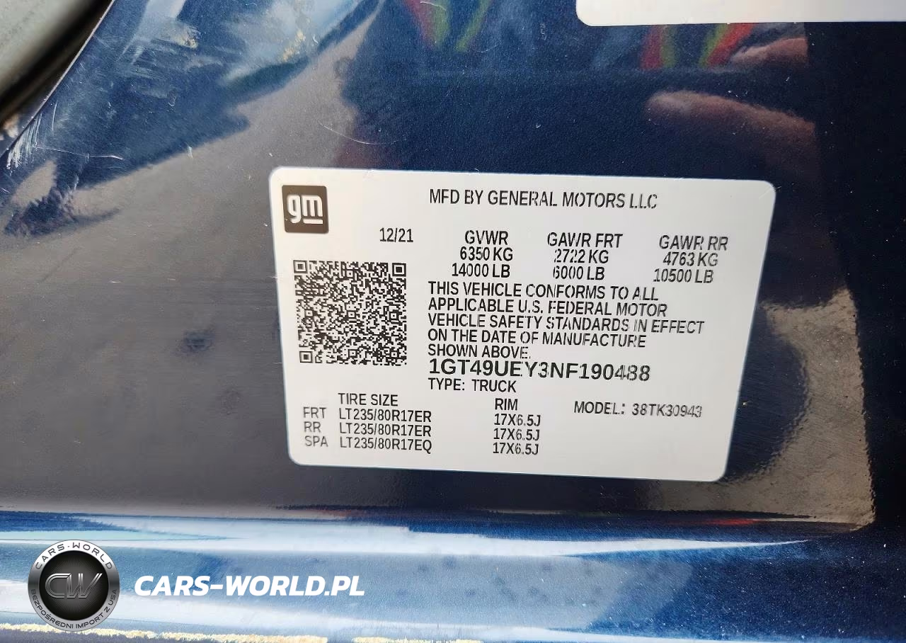 2022 GMC Sierra K3500 Slt VIN:1GT49UEY3NF190488 - 12