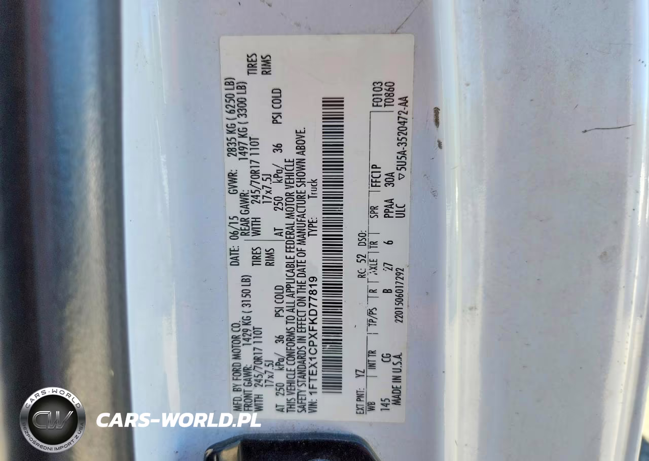 2015 Ford F150 Super Cab VIN:1FTEX1CPXFKD77819 - 13