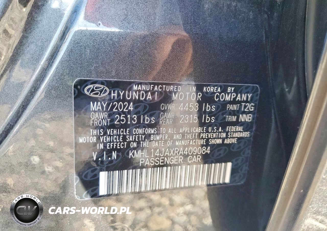 2024 Hyundai Sonata Sel VIN:KMHL14JAXRA409084 - 12