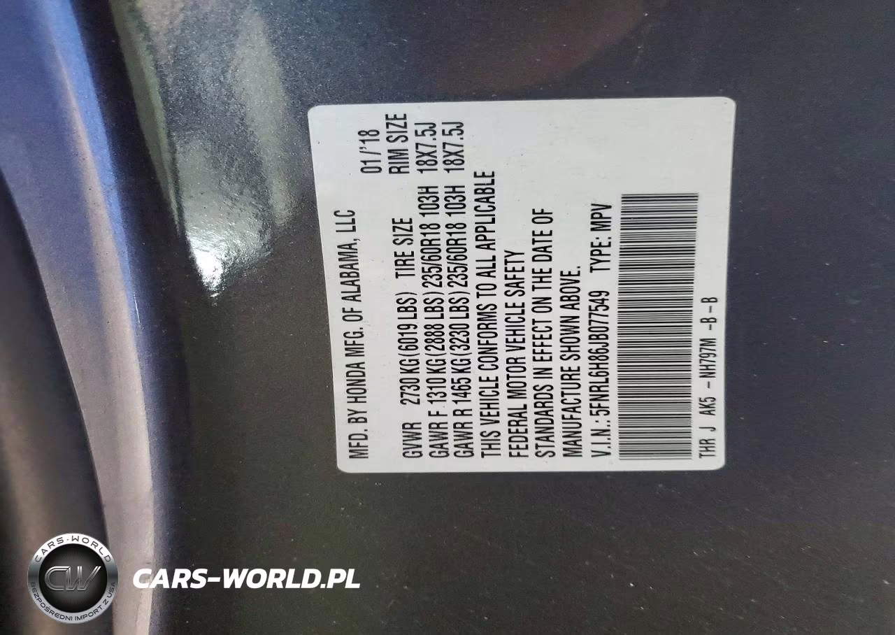 2018 Honda Odyssey Touring VIN:5FNRL6H86JB077549 - 13