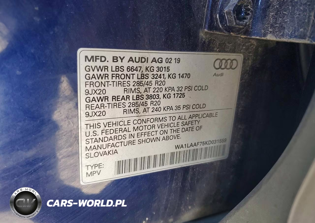 2019 Audi Q7 Premium Plus VIN:WA1LAAF75KD031559 - 13