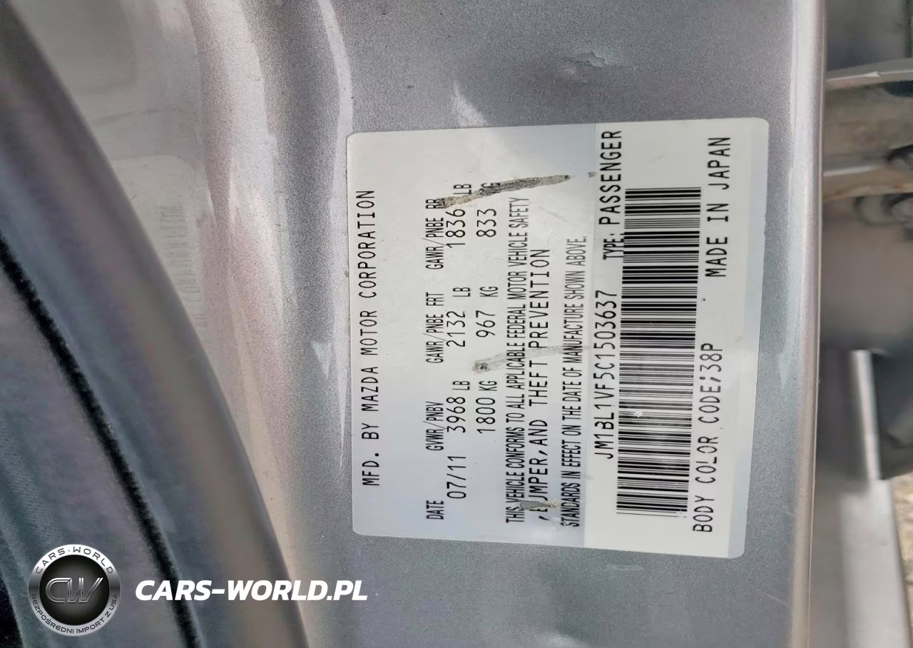 2012 Mazda 3 I VIN:JM1BL1VF5C1503637 - 12
