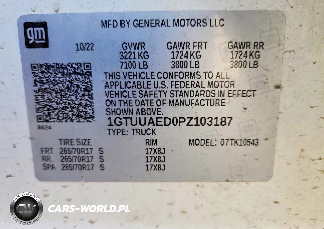 2023 GMC Sierra K1500 VIN:1GTUUAED0PZ103187 - 13