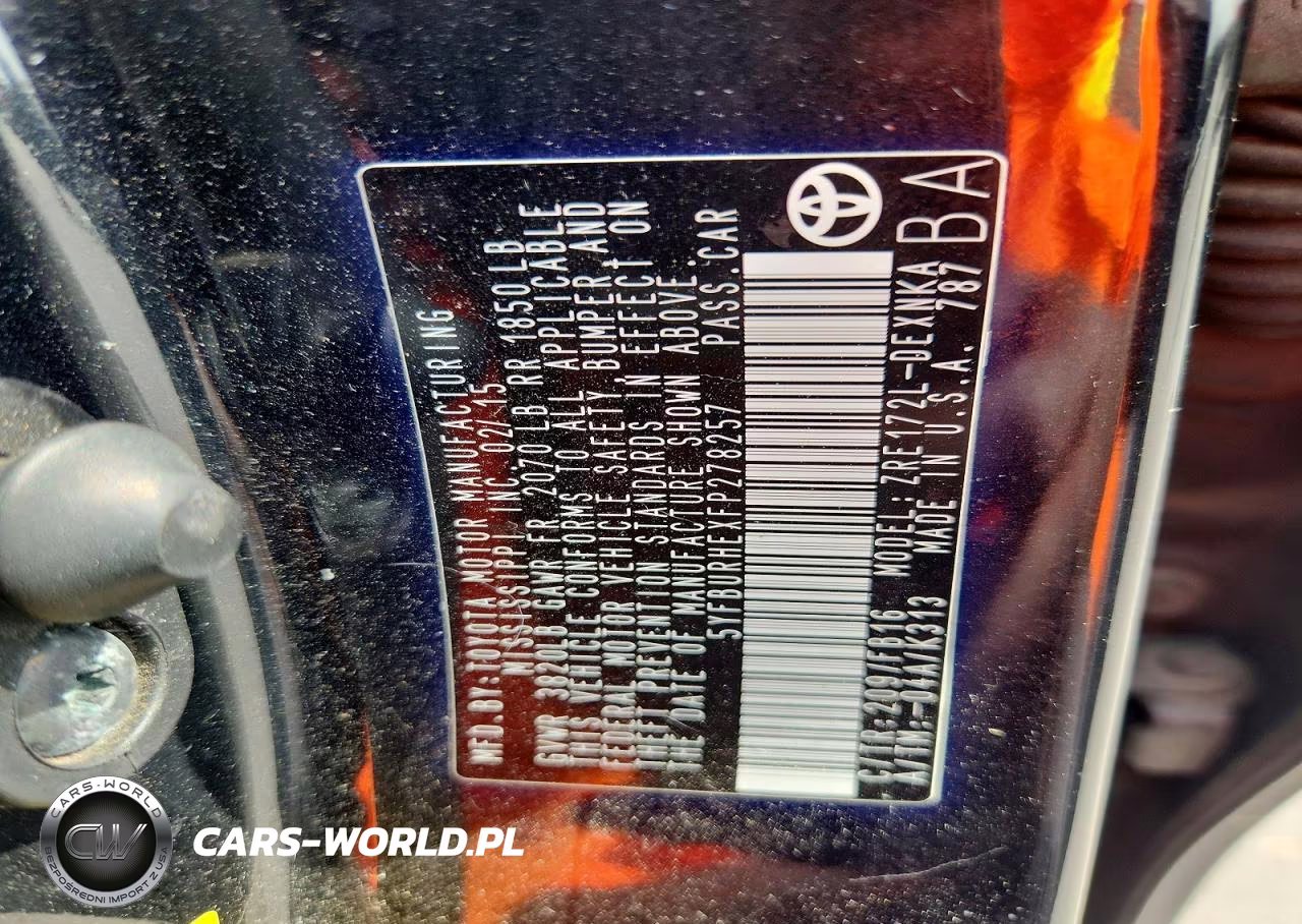 2015 Toyota Corolla Le Plus VIN:5YFBURHEXFP278257 - 12
