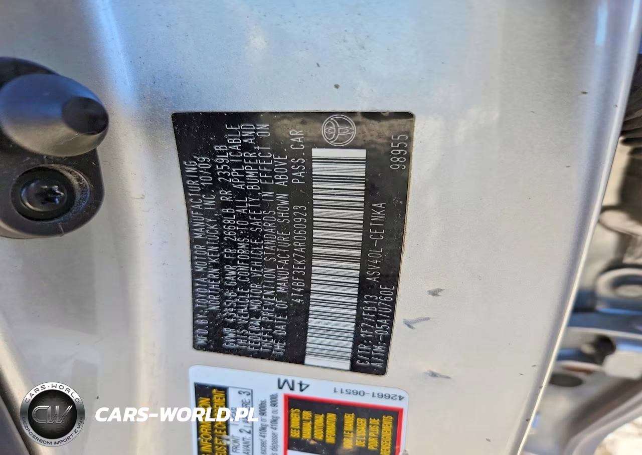 2010 Toyota Camry VIN:4T4BF3EK7AR060923 - 12