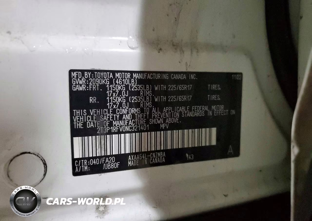 2022 Toyota Rav4 Xle VIN:2T3P1RFV0NC321401 - 13