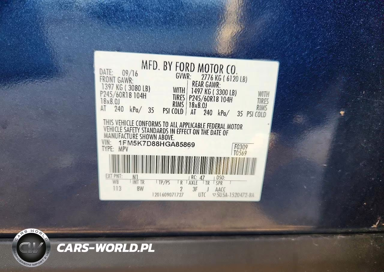 2017 Ford Explorer Xlt VIN:1FM5K7D88HGA85869 - 14