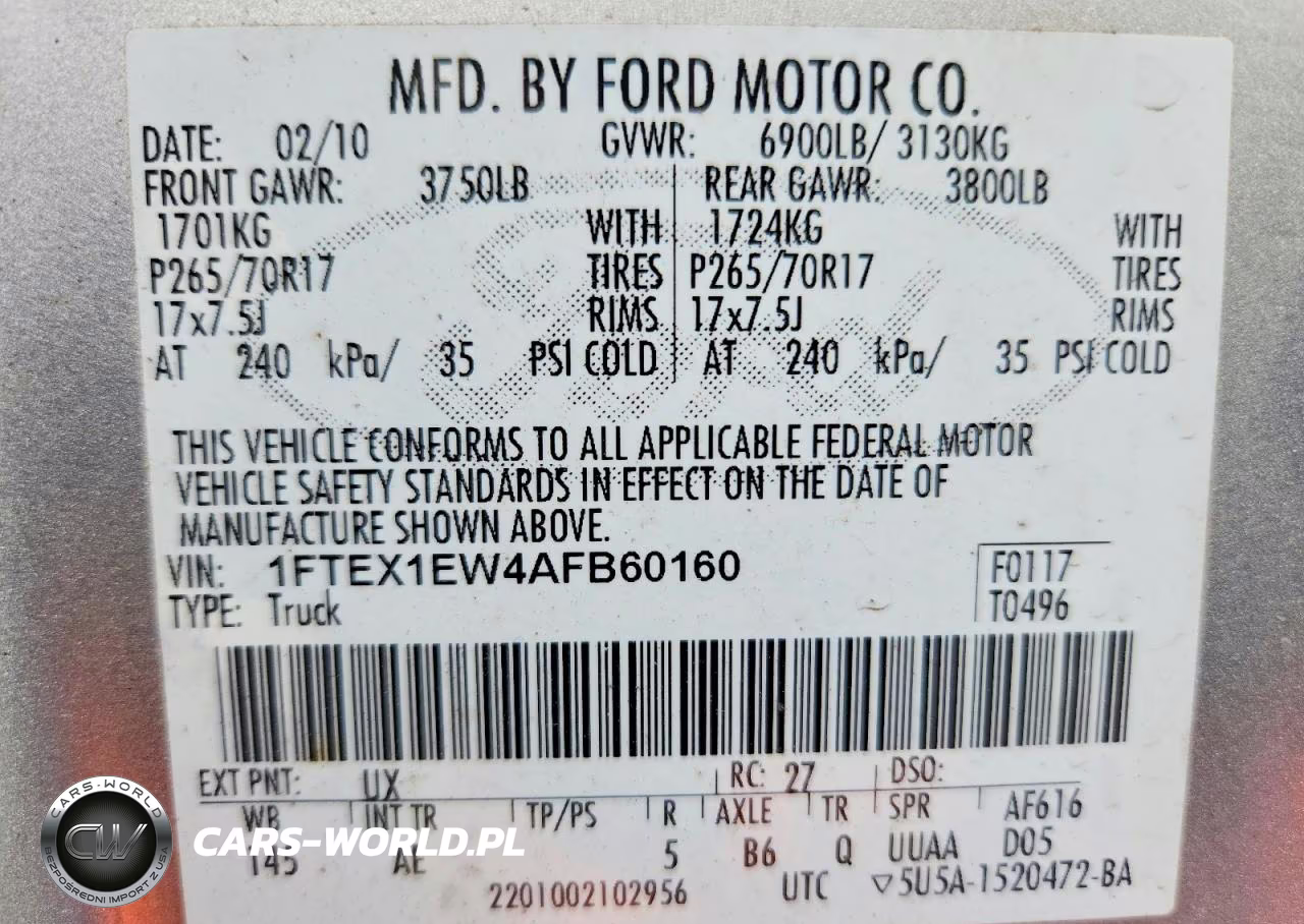 2010 Ford F150 Super Cab VIN:1FTEX1EW4AFB60160 - 12