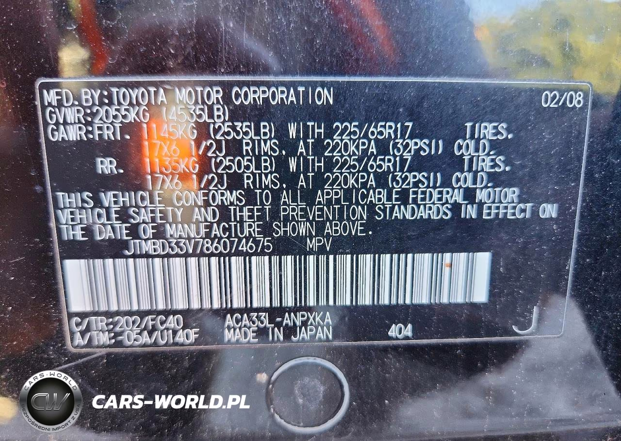2008 Toyota Rav4 Base VIN:JTMBD33V786074675 - 13