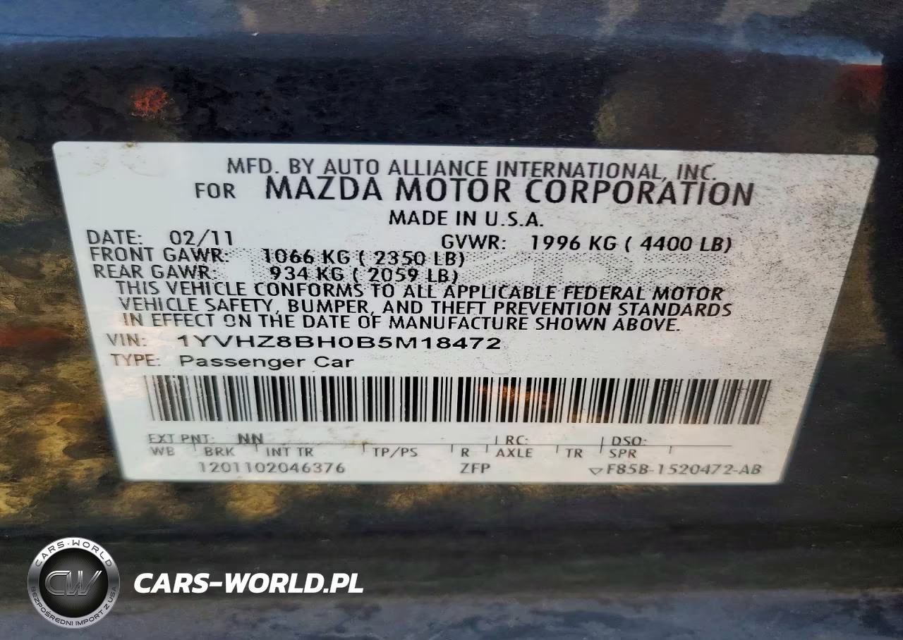 2011 Mazda 6 I VIN:1YVHZ8BH0B5M18472 - 12