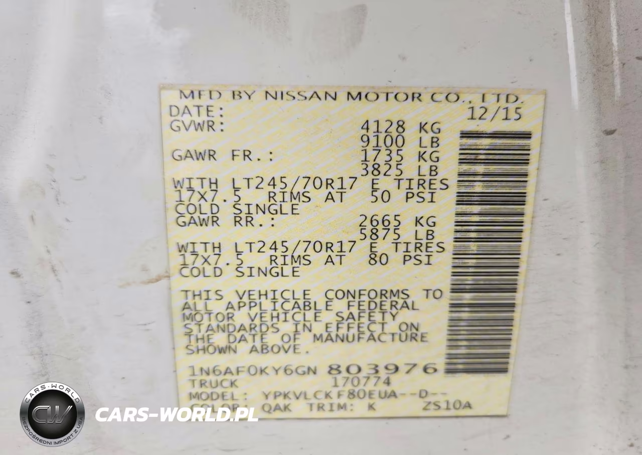 2016 Nissan Nv VIN:1N6AF0KY6GN803976 - 13