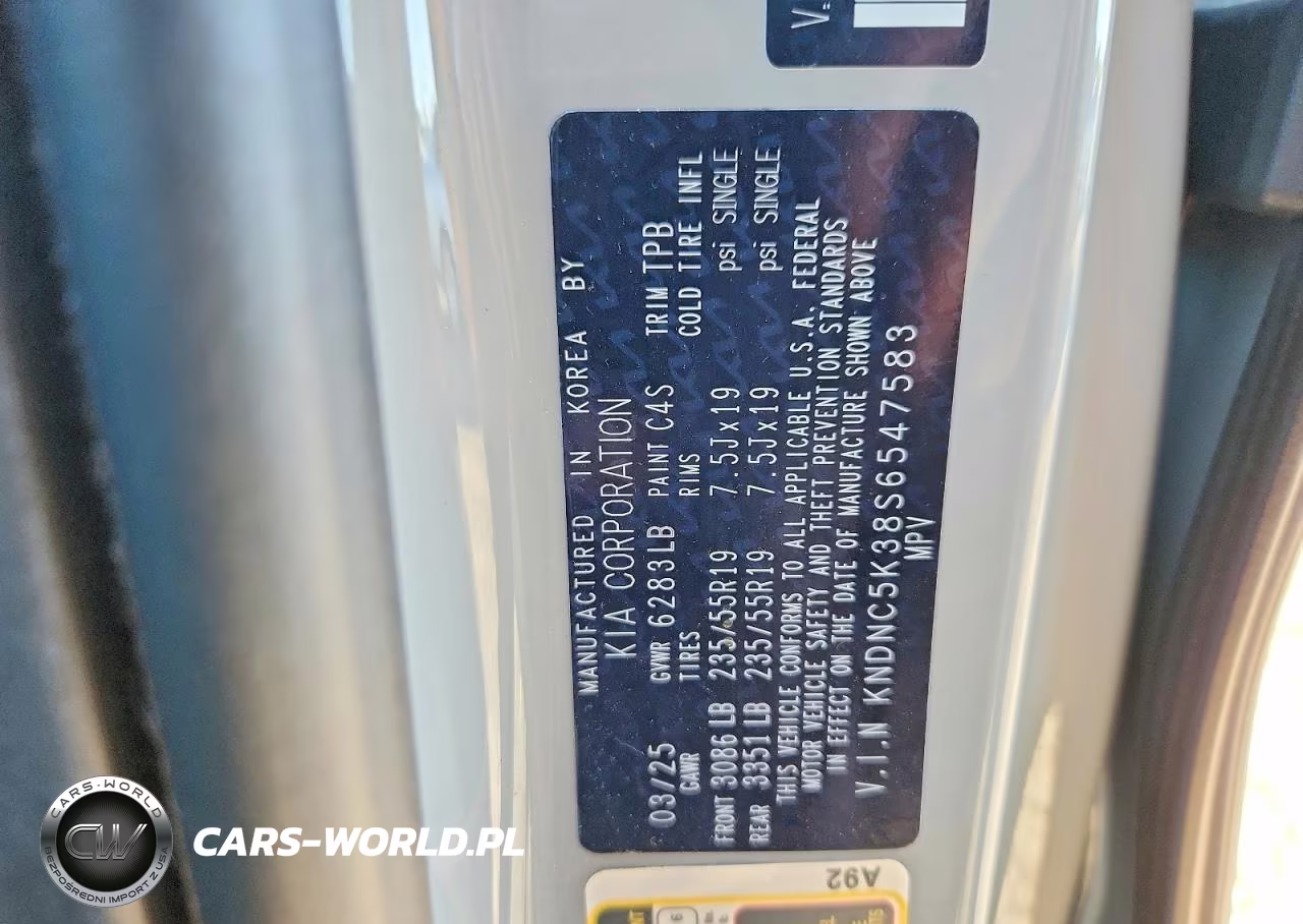 2025 Kia Carnival Ex VIN:KNDNC5K38S6547583 - 13