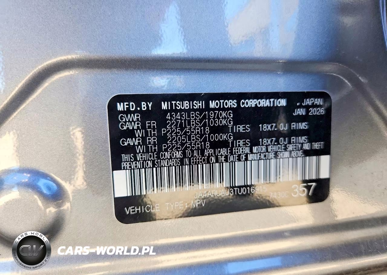 2026 Mitsubishi Outlander Sport S-Se VIN:JA4ARUAU3TU016915 - 13